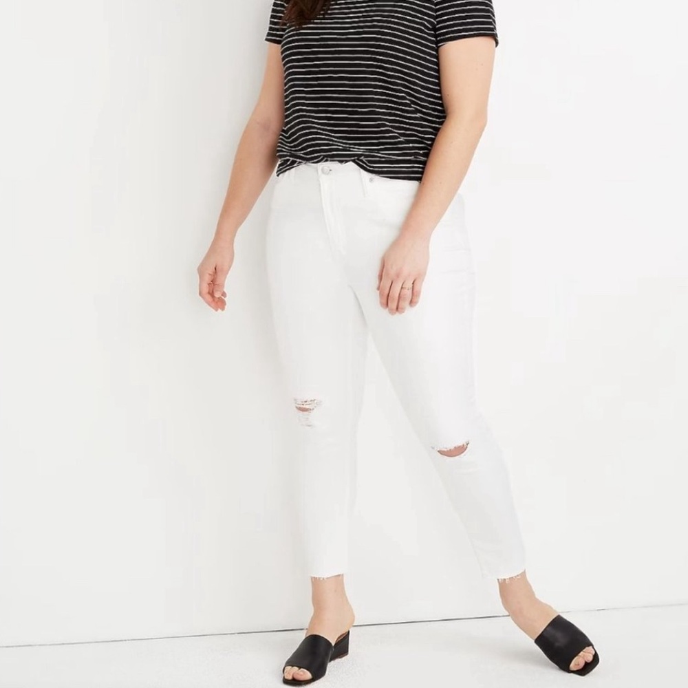 Madewell NWT White Distressed Jeans